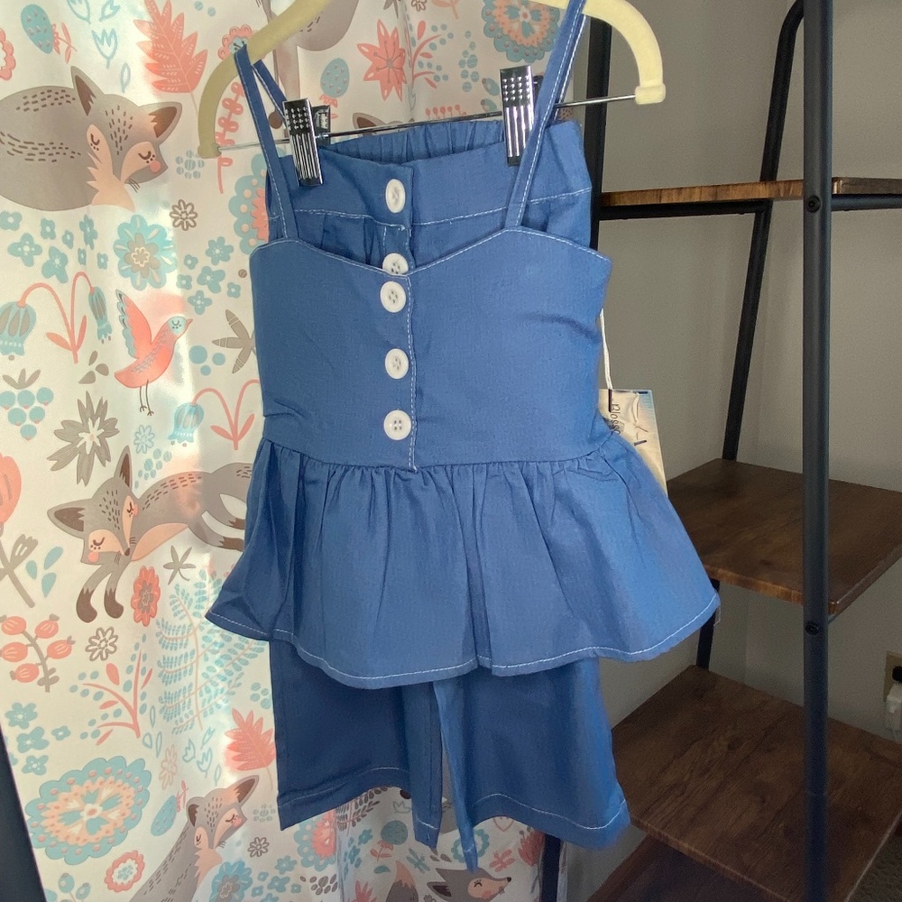 Blue Ruffle Set
